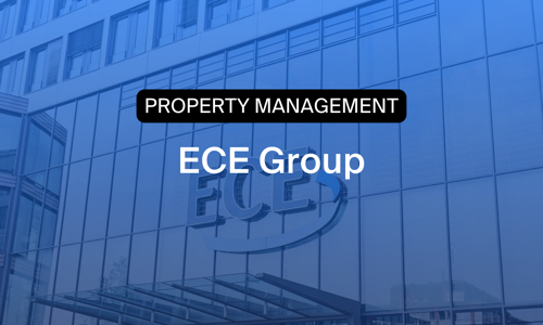 ECE Groups hovedkontor med markering af Property Management, et billede på hvordan virksomheden styrker tidsregistrering, HR-controlling og vagtplanlægning gennem Timegrip.